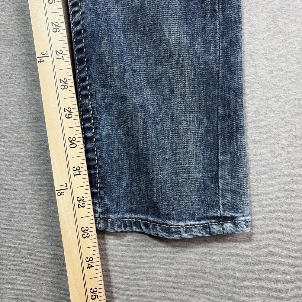 Daytrip‎ Scorpio Skinny Jeans Size 32L Medium Wash Whiskers Stretch actual 34x33